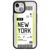 Personalised New York Boarding Pass Custom Phone Case iPhone 15 Plus / Magsafe Black Impact Case,iPhone 15 / Magsafe Black Impact Case,iPhone 14 Plus / Magsafe Black Impact Case,iPhone 14 / Magsafe Black Impact Case,iPhone 13 / Magsafe Black Impact Case Blanc Space