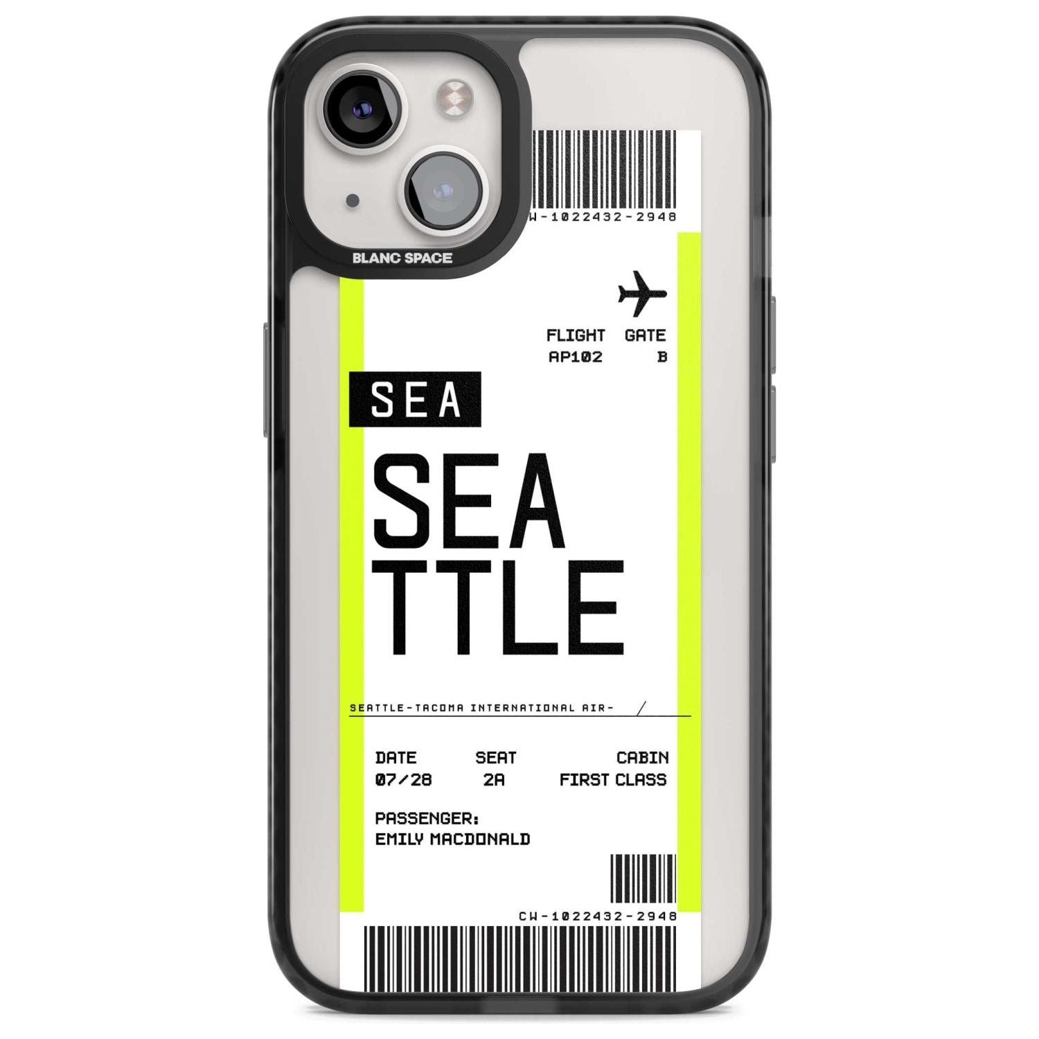 Personalised Seattle Boarding Pass
