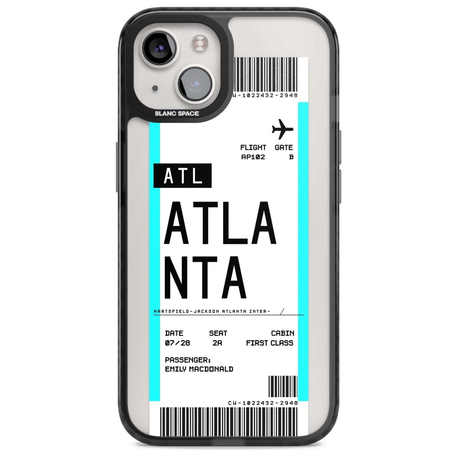 Personalised Atlanta Boarding Pass