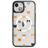 Cute Cat Face Transparent Phone Case iPhone 15 / Magsafe Black Impact Case,iPhone 15 Plus / Magsafe Black Impact Case,iPhone 13 / Magsafe Black Impact Case,iPhone 14 / Magsafe Black Impact Case,iPhone 14 Plus / Magsafe Black Impact Case Blanc Space