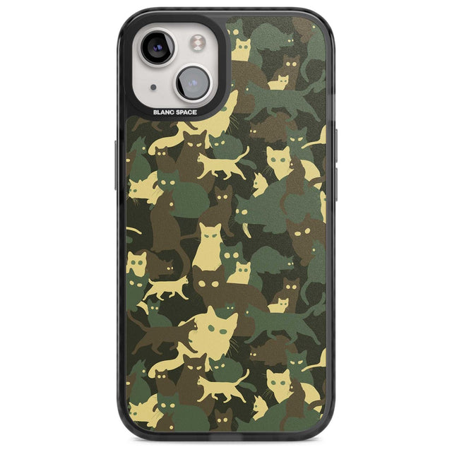 Forest Green Cat Camouflage Pattern Phone Case iPhone 15 Plus / Magsafe Black Impact Case,iPhone 15 / Magsafe Black Impact Case,iPhone 14 Plus / Magsafe Black Impact Case,iPhone 14 / Magsafe Black Impact Case,iPhone 13 / Magsafe Black Impact Case Blanc Space