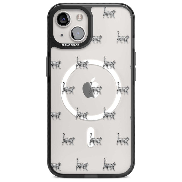 British Shorthair Cat Pattern Phone Case iPhone 15 Plus / Magsafe Black Impact Case,iPhone 15 / Magsafe Black Impact Case,iPhone 14 Plus / Magsafe Black Impact Case,iPhone 14 / Magsafe Black Impact Case,iPhone 13 / Magsafe Black Impact Case Blanc Space