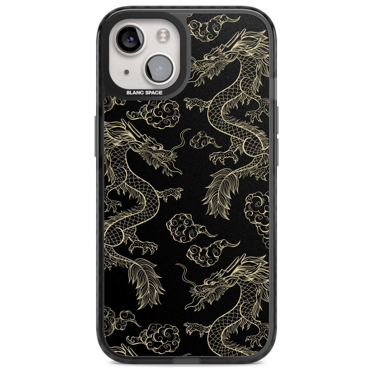 Black and Gold Dragon Pattern
