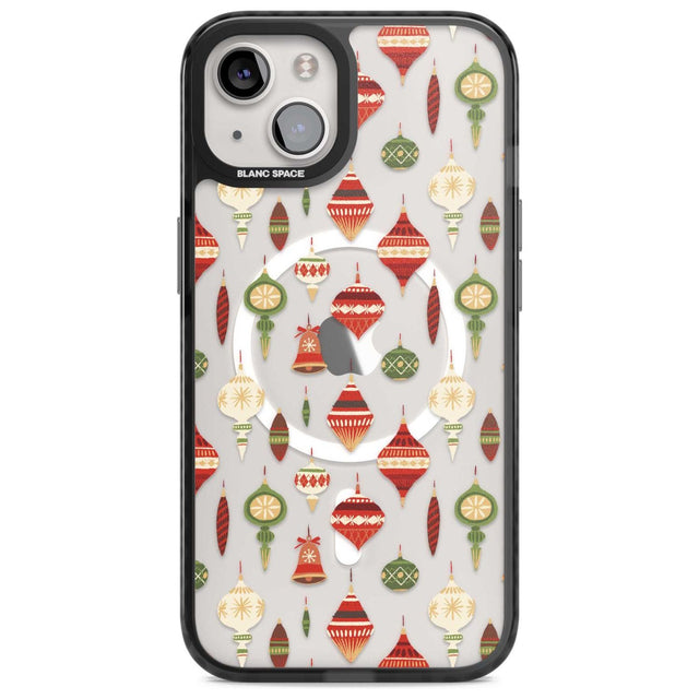 Christmas Baubles Pattern Phone Case iPhone 15 Plus / Magsafe Black Impact Case,iPhone 15 / Magsafe Black Impact Case,iPhone 14 Plus / Magsafe Black Impact Case,iPhone 14 / Magsafe Black Impact Case,iPhone 13 / Magsafe Black Impact Case Blanc Space