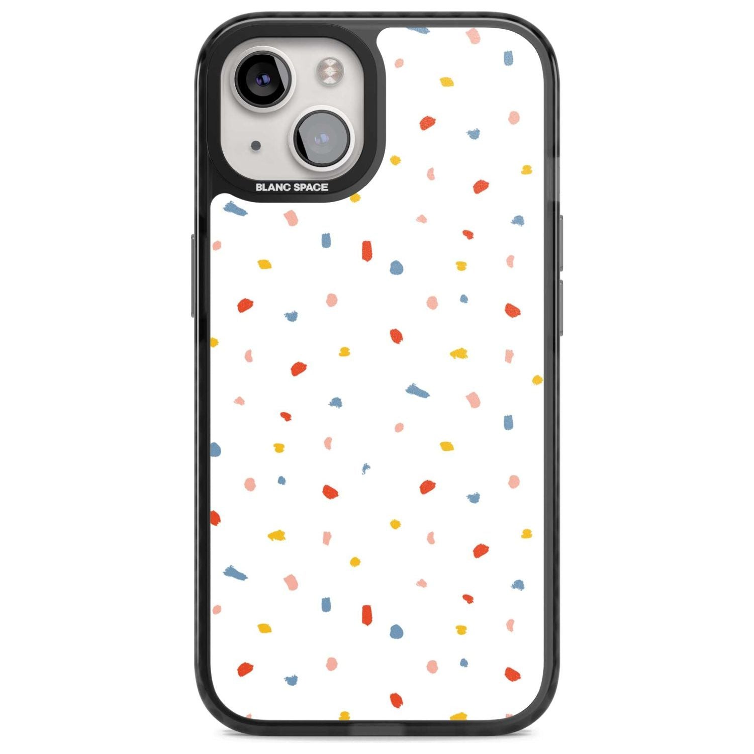 Confetti Print on Solid White Phone Case iPhone 15 Plus / Magsafe Black Impact Case,iPhone 15 / Magsafe Black Impact Case,iPhone 14 Plus / Magsafe Black Impact Case,iPhone 14 / Magsafe Black Impact Case,iPhone 13 / Magsafe Black Impact Case Blanc Space