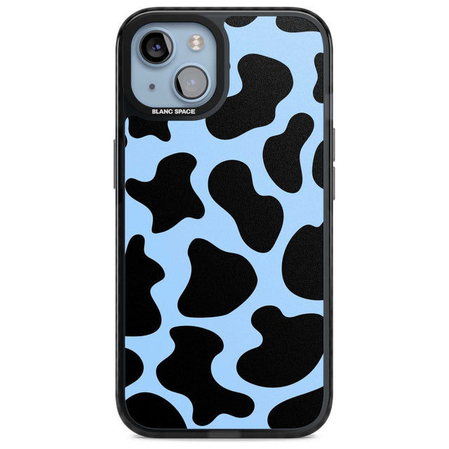 Blue and Black Cow Print Phone Case iPhone 15 Plus / Magsafe Black Impact Case,iPhone 15 / Magsafe Black Impact Case,iPhone 14 Plus / Magsafe Black Impact Case,iPhone 14 / Magsafe Black Impact Case,iPhone 13 / Magsafe Black Impact Case Blanc Space