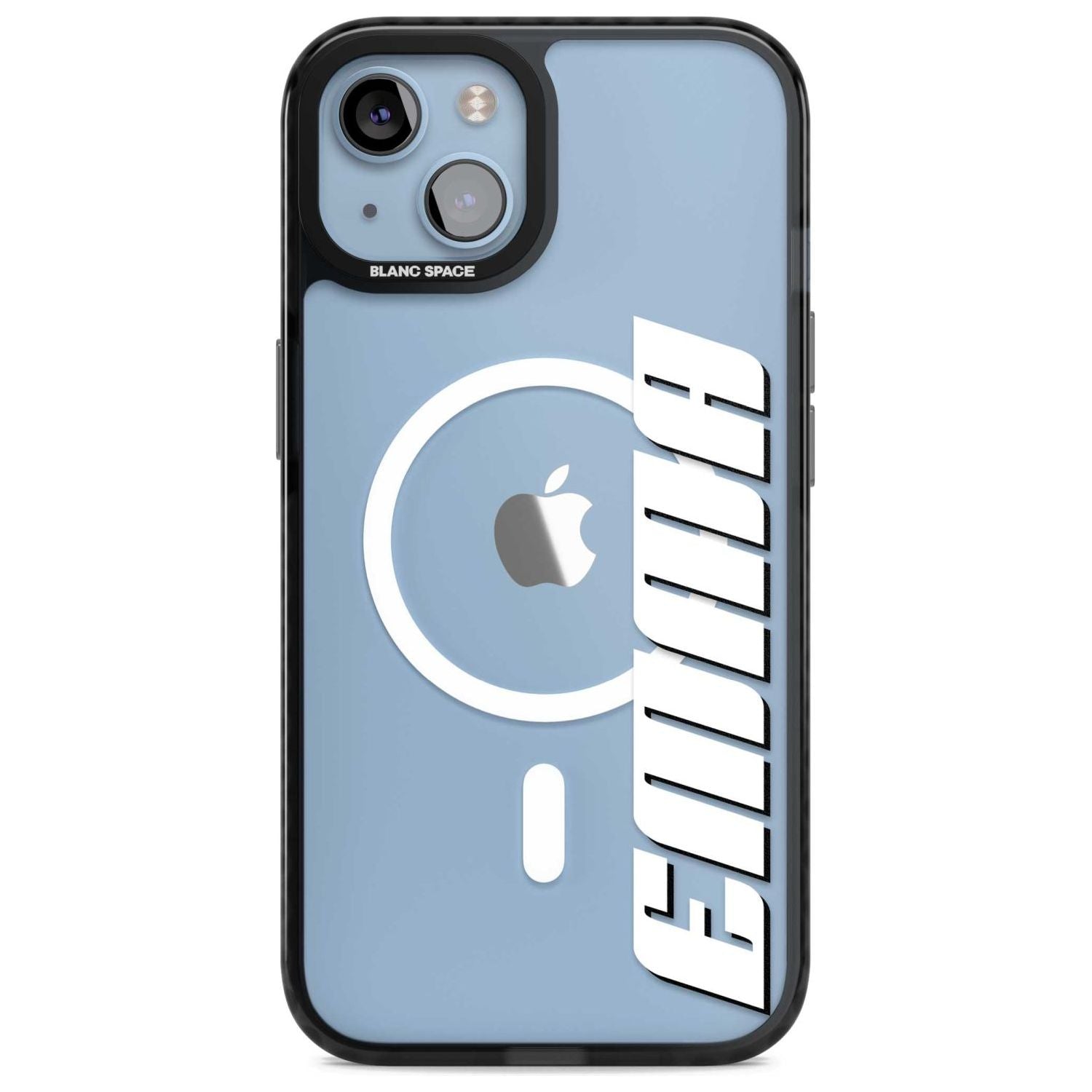 Personalised Clear Text  4B Custom Phone Case iPhone 15 Plus / Magsafe Black Impact Case,iPhone 15 / Magsafe Black Impact Case,iPhone 14 Plus / Magsafe Black Impact Case,iPhone 14 / Magsafe Black Impact Case,iPhone 13 / Magsafe Black Impact Case Blanc Space