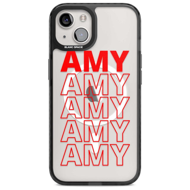 Personalised Clear Text  5B Custom Phone Case iPhone 15 Plus / Magsafe Black Impact Case,iPhone 15 / Magsafe Black Impact Case,iPhone 14 Plus / Magsafe Black Impact Case,iPhone 14 / Magsafe Black Impact Case,iPhone 13 / Magsafe Black Impact Case Blanc Space