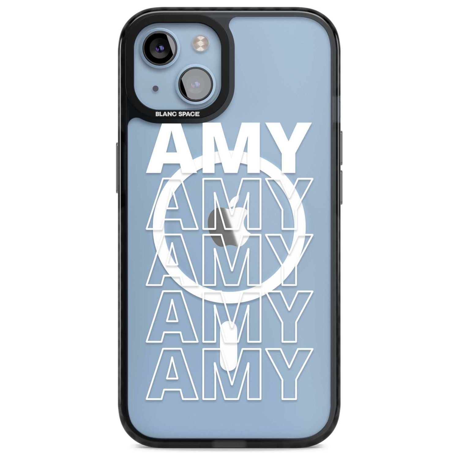 Personalised Clear Text  5C Custom Phone Case iPhone 15 Plus / Magsafe Black Impact Case,iPhone 15 / Magsafe Black Impact Case,iPhone 14 Plus / Magsafe Black Impact Case,iPhone 14 / Magsafe Black Impact Case,iPhone 13 / Magsafe Black Impact Case Blanc Space