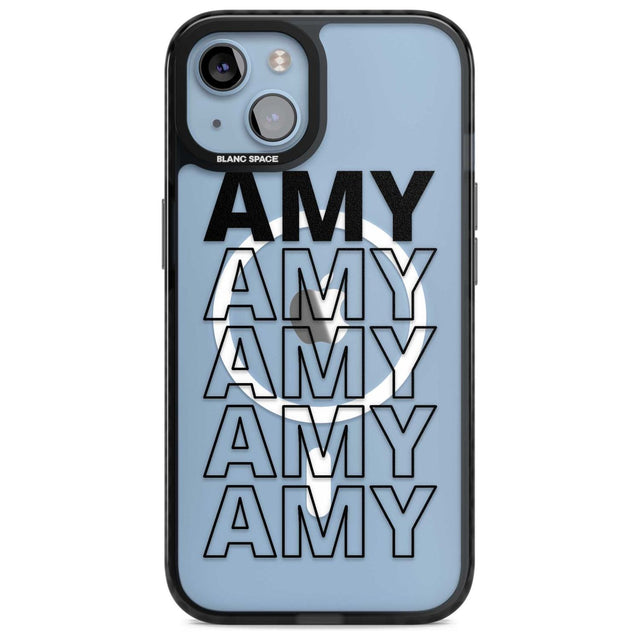 Personalised Clear Text  5E Custom Phone Case iPhone 15 Plus / Magsafe Black Impact Case,iPhone 15 / Magsafe Black Impact Case,iPhone 14 Plus / Magsafe Black Impact Case,iPhone 14 / Magsafe Black Impact Case,iPhone 13 / Magsafe Black Impact Case Blanc Space