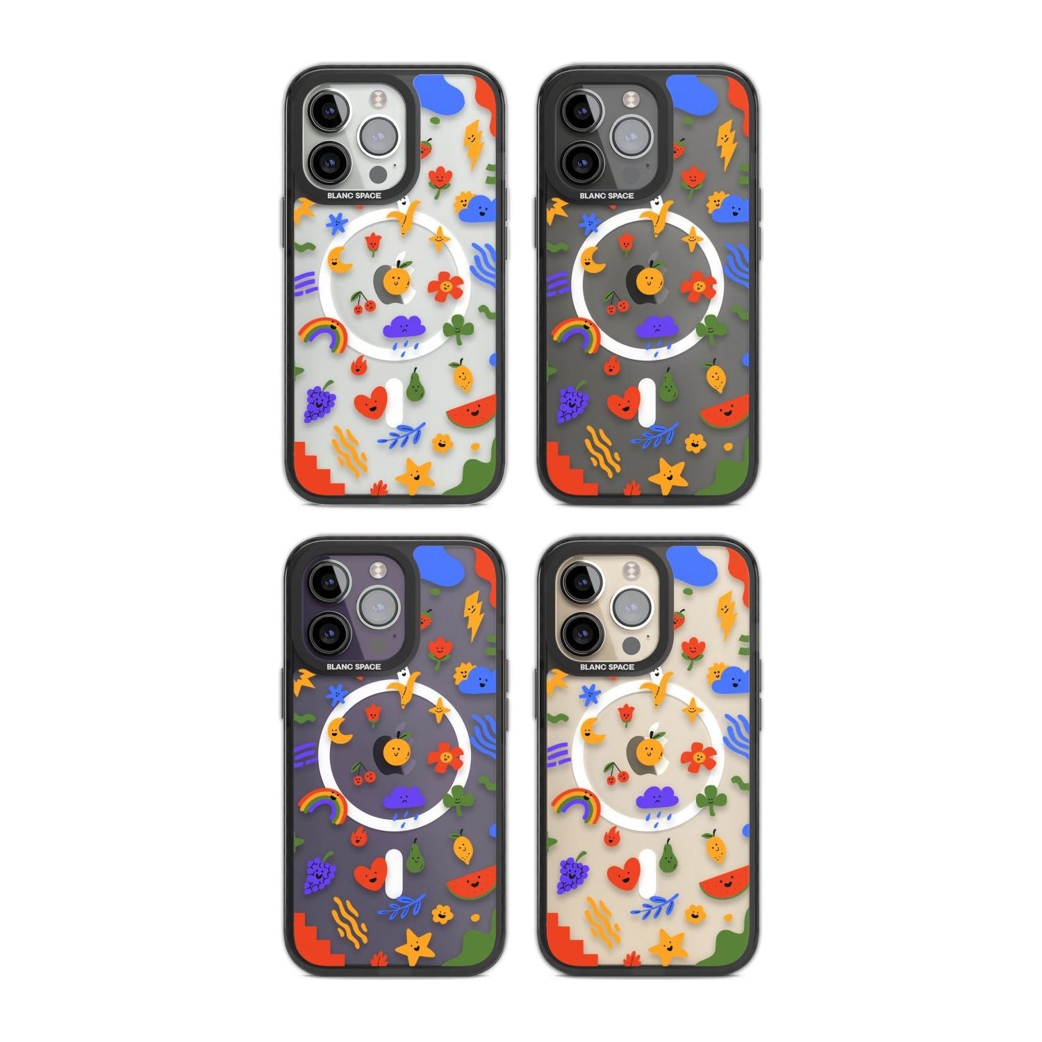 Mixed Cute Icon Pattern - Clear