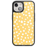 White on Yellow Dalmatian Polka Dot Spots