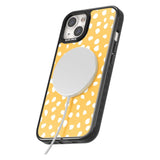 White on Yellow Dalmatian Polka Dot Spots