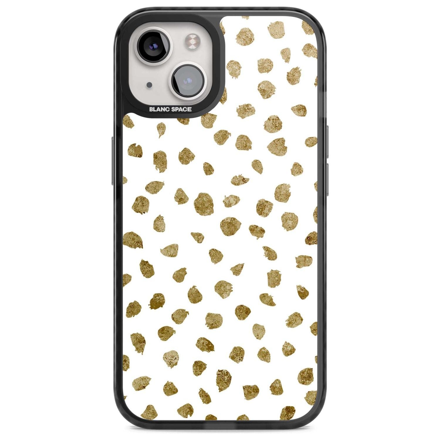 Gold Look on White Dalmatian Polka Dot Spots