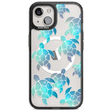 Aqua Space Turtles Phone Case iPhone 15 Plus / Magsafe Black Impact Case,iPhone 15 / Magsafe Black Impact Case,iPhone 14 Plus / Magsafe Black Impact Case,iPhone 14 / Magsafe Black Impact Case,iPhone 13 / Magsafe Black Impact Case Blanc Space