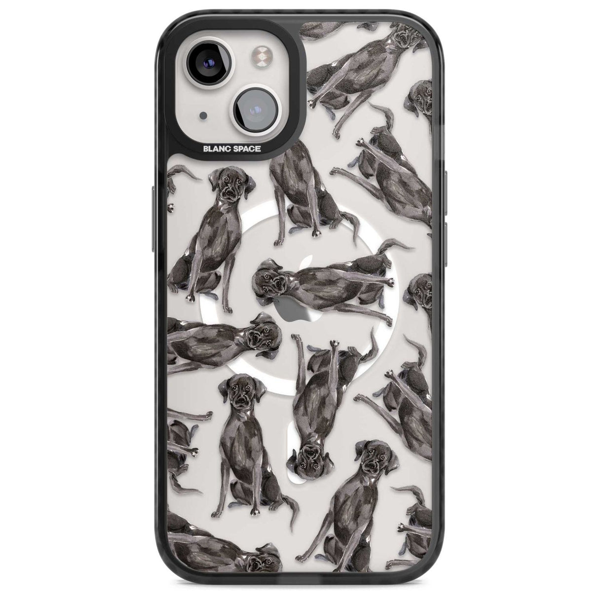 Black Labrador Watercolour Dog Pattern Phone Case iPhone 15 Plus / Magsafe Black Impact Case,iPhone 15 / Magsafe Black Impact Case,iPhone 14 Plus / Magsafe Black Impact Case,iPhone 14 / Magsafe Black Impact Case,iPhone 13 / Magsafe Black Impact Case Blanc Space