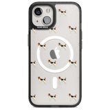 Beagle Dog Pattern Clear Phone Case iPhone 15 Plus / Magsafe Black Impact Case,iPhone 15 / Magsafe Black Impact Case,iPhone 14 Plus / Magsafe Black Impact Case,iPhone 14 / Magsafe Black Impact Case,iPhone 13 / Magsafe Black Impact Case Blanc Space