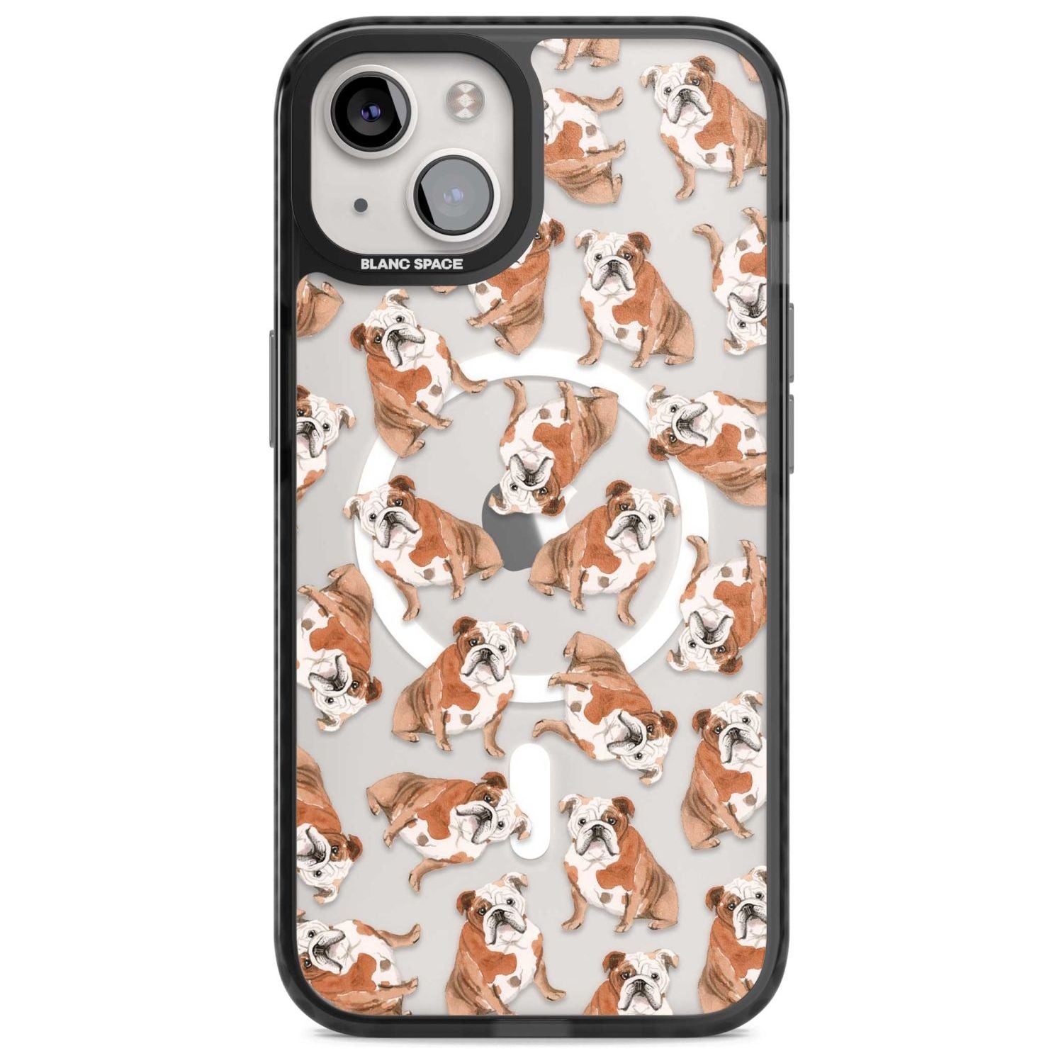 English Bulldog Watercolour Dog Pattern