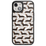 Dachshund (Black & Tan) Watercolour Dog Pattern Phone Case iPhone 15 Plus / Magsafe Black Impact Case,iPhone 15 / Magsafe Black Impact Case,iPhone 14 Plus / Magsafe Black Impact Case,iPhone 14 / Magsafe Black Impact Case,iPhone 13 / Magsafe Black Impact Case Blanc Space