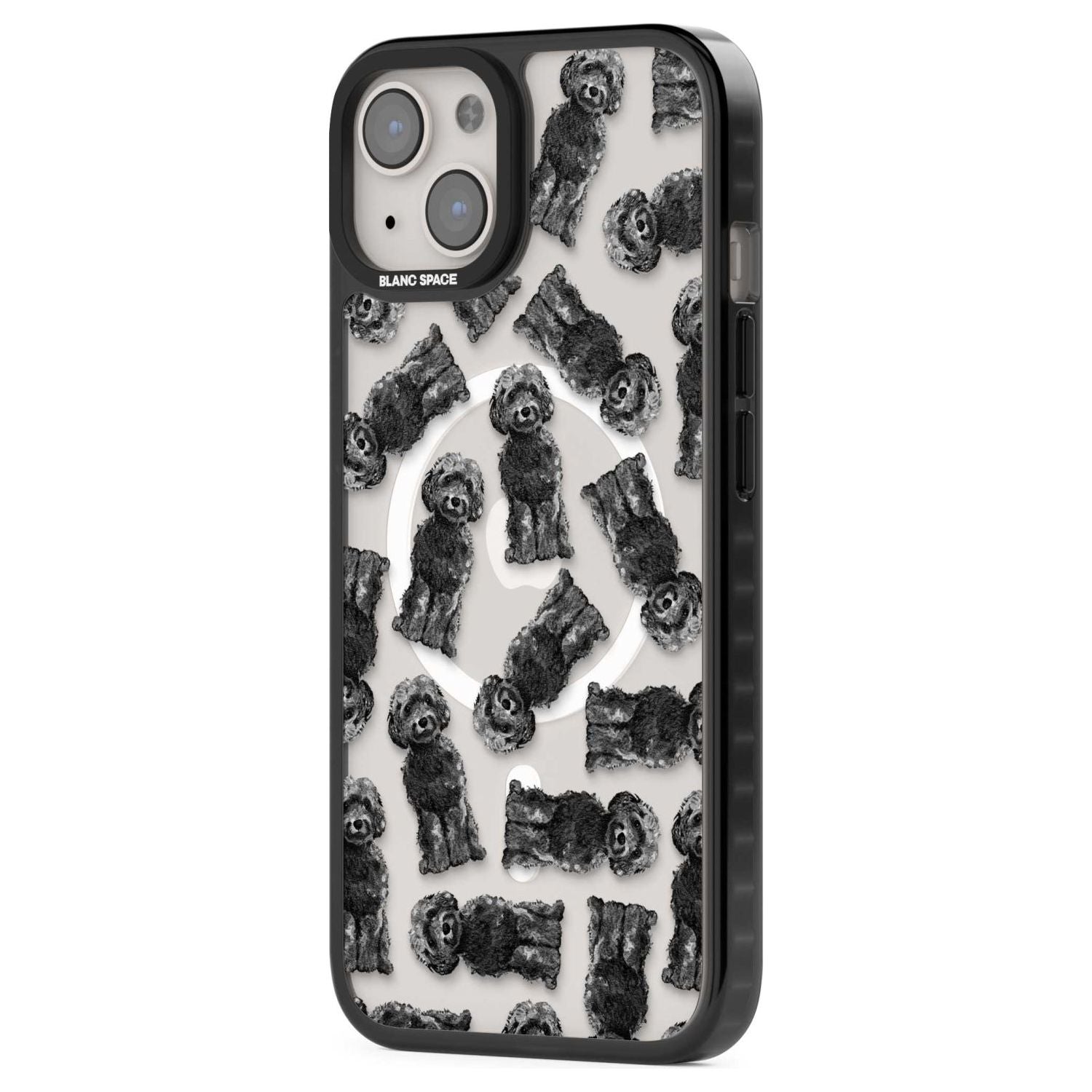 Cockapoo (Black) Watercolour Dog Pattern