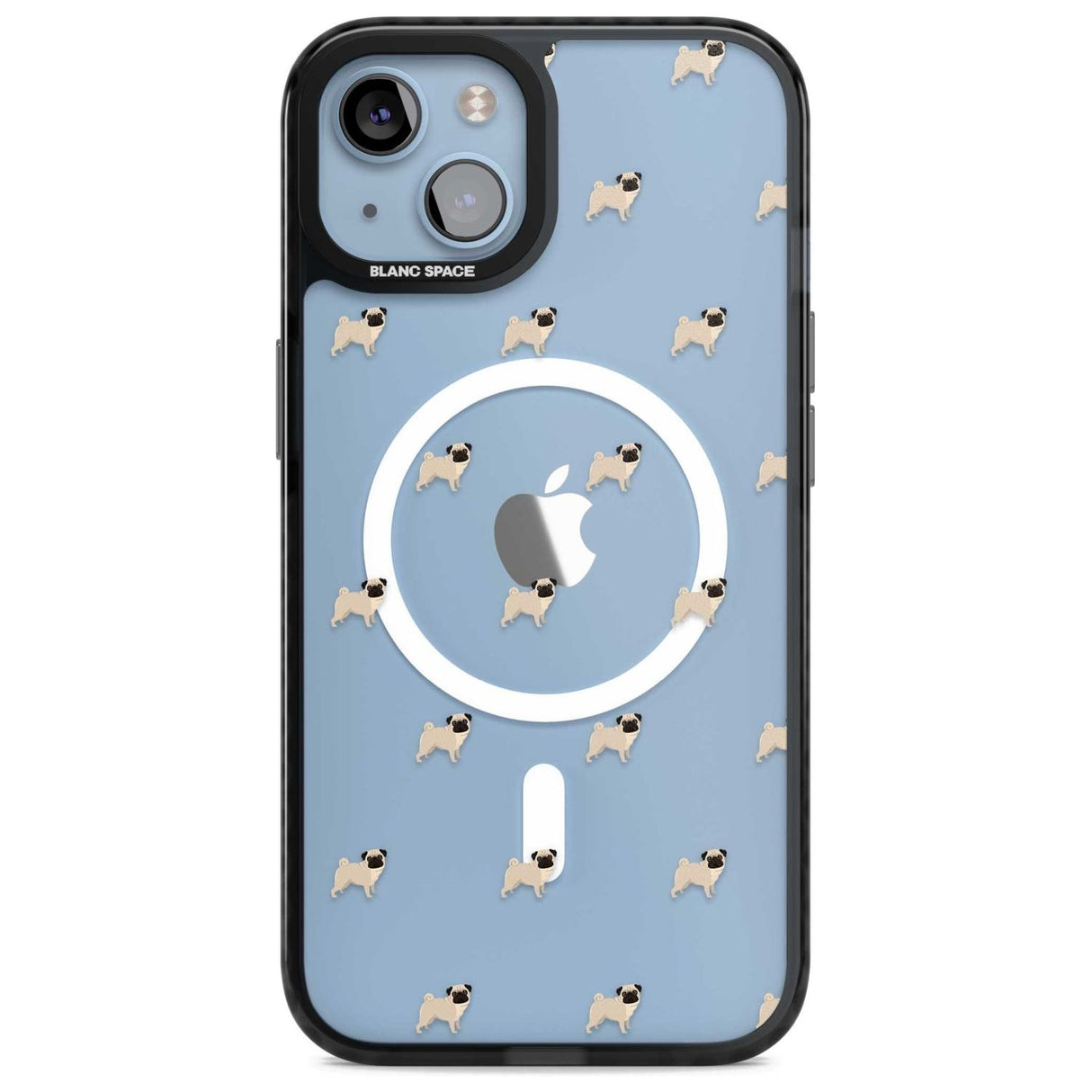 Pug Dog Pattern Clear