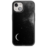 Night Sky Galaxies: Crescent Moon Phone Case iPhone 15 / Magsafe Black Impact Case,iPhone 15 Plus / Magsafe Black Impact Case,iPhone 13 / Magsafe Black Impact Case,iPhone 14 / Magsafe Black Impact Case,iPhone 14 Plus / Magsafe Black Impact Case Blanc Space