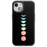 Pastel Moon Phases Phone Case iPhone 15 Plus / Magsafe Black Impact Case,iPhone 15 / Magsafe Black Impact Case,iPhone 14 Plus / Magsafe Black Impact Case,iPhone 14 / Magsafe Black Impact Case,iPhone 13 / Magsafe Black Impact Case Blanc Space