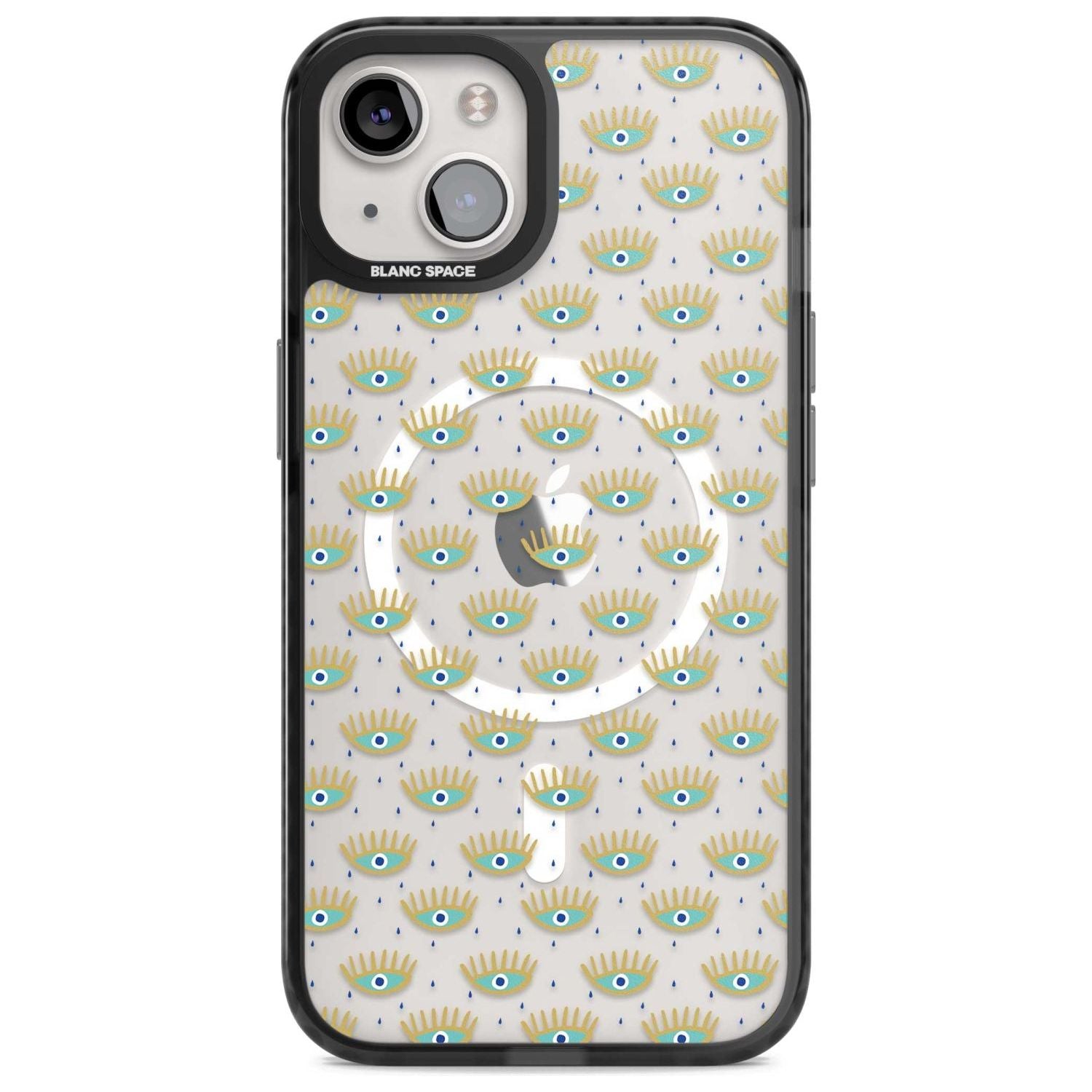 Crying Eyes (Clear) Psychedelic Eyes Pattern Phone Case iPhone 15 Plus / Magsafe Black Impact Case,iPhone 15 / Magsafe Black Impact Case,iPhone 14 Plus / Magsafe Black Impact Case,iPhone 14 / Magsafe Black Impact Case,iPhone 13 / Magsafe Black Impact Case Blanc Space