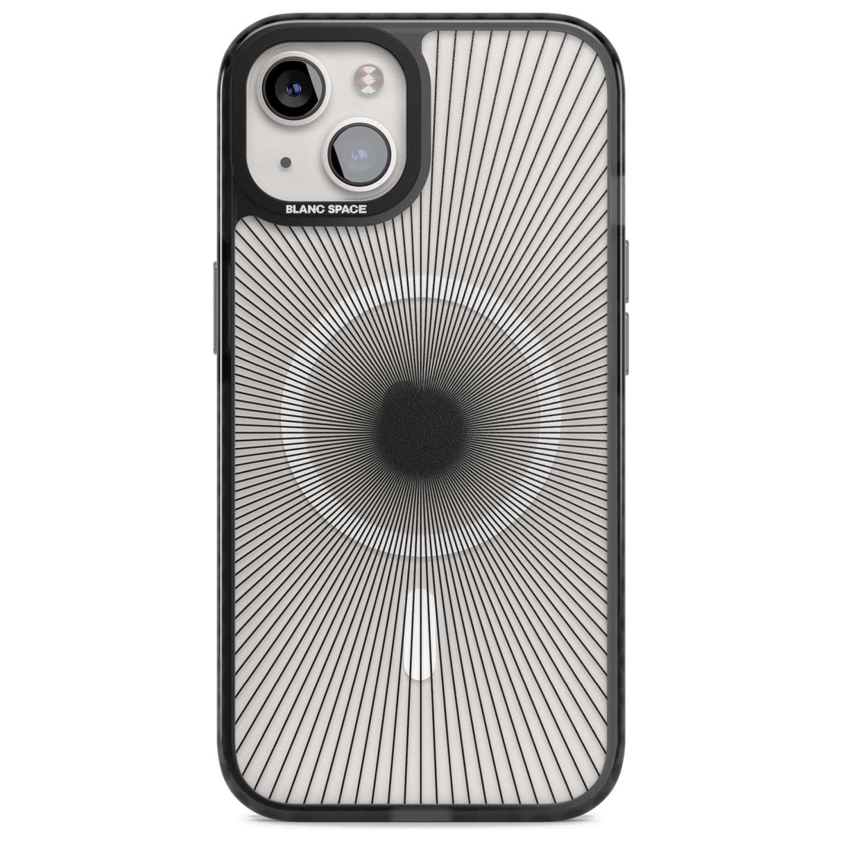 Abstract Lines: Sunburst Phone Case iPhone 15 Plus / Magsafe Black Impact Case,iPhone 15 / Magsafe Black Impact Case,iPhone 14 Plus / Magsafe Black Impact Case,iPhone 14 / Magsafe Black Impact Case,iPhone 13 / Magsafe Black Impact Case Blanc Space