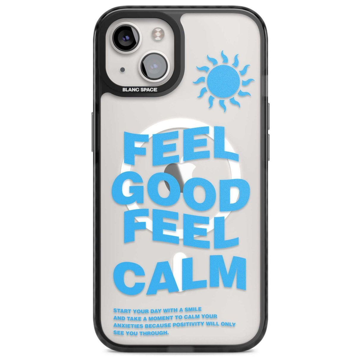 Feel Good Feel Calm (Blue) Phone Case iPhone 15 Plus / Magsafe Black Impact Case,iPhone 15 / Magsafe Black Impact Case,iPhone 14 Plus / Magsafe Black Impact Case,iPhone 14 / Magsafe Black Impact Case,iPhone 13 / Magsafe Black Impact Case Blanc Space