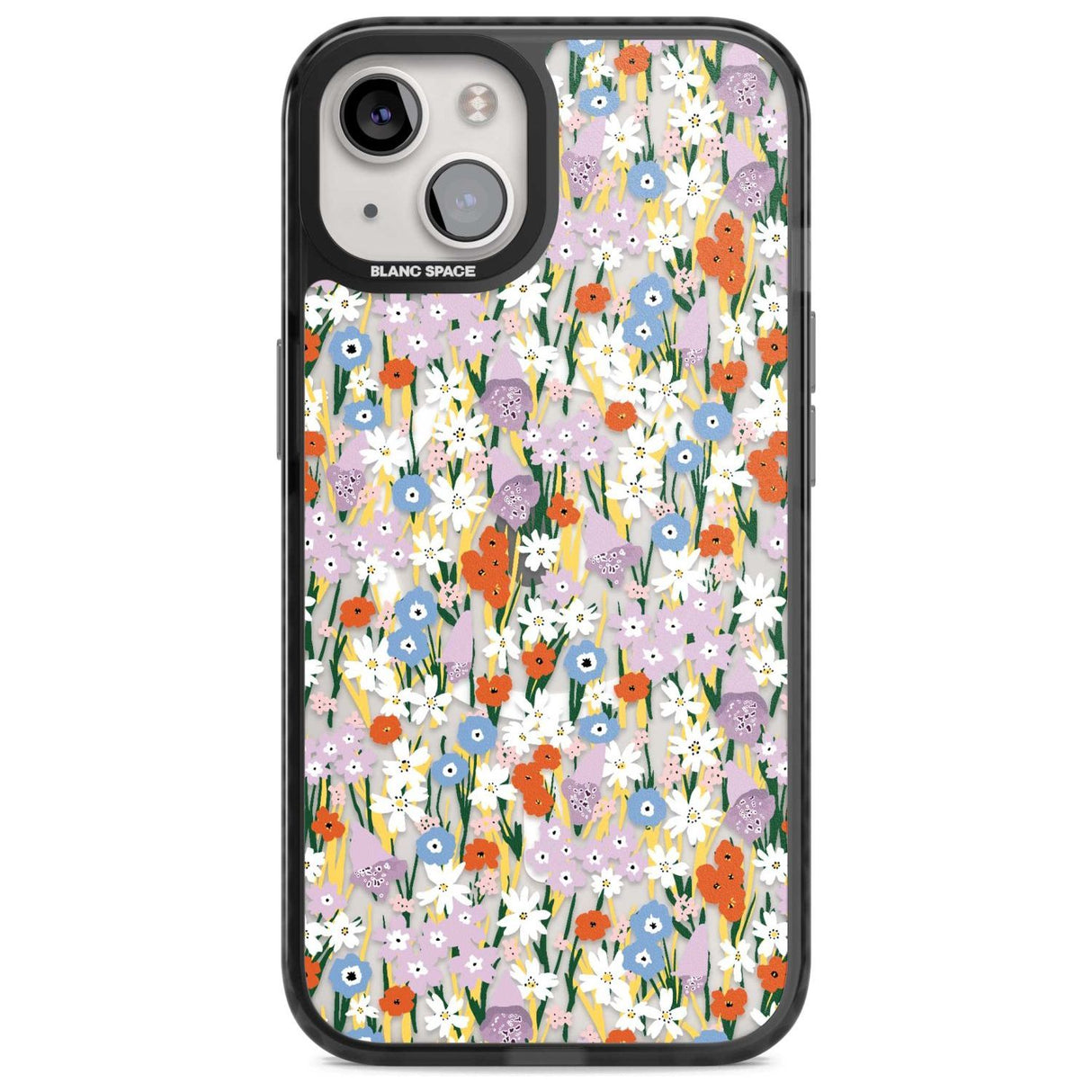 Energetic Floral Mix: Transparent Phone Case iPhone 15 Plus / Magsafe Black Impact Case,iPhone 15 / Magsafe Black Impact Case,iPhone 14 Plus / Magsafe Black Impact Case,iPhone 14 / Magsafe Black Impact Case,iPhone 13 / Magsafe Black Impact Case Blanc Space