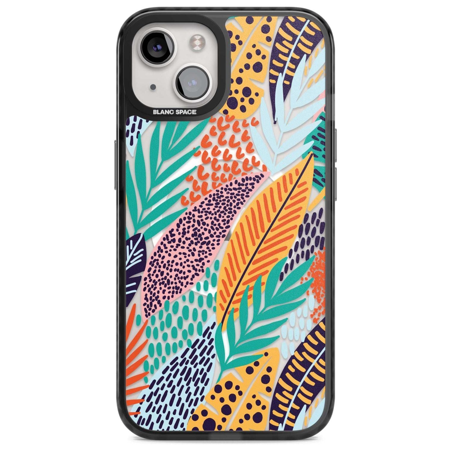 Colourful Leaves Mixture Phone Case iPhone 15 Plus / Magsafe Black Impact Case,iPhone 15 / Magsafe Black Impact Case,iPhone 14 Plus / Magsafe Black Impact Case,iPhone 14 / Magsafe Black Impact Case,iPhone 13 / Magsafe Black Impact Case Blanc Space
