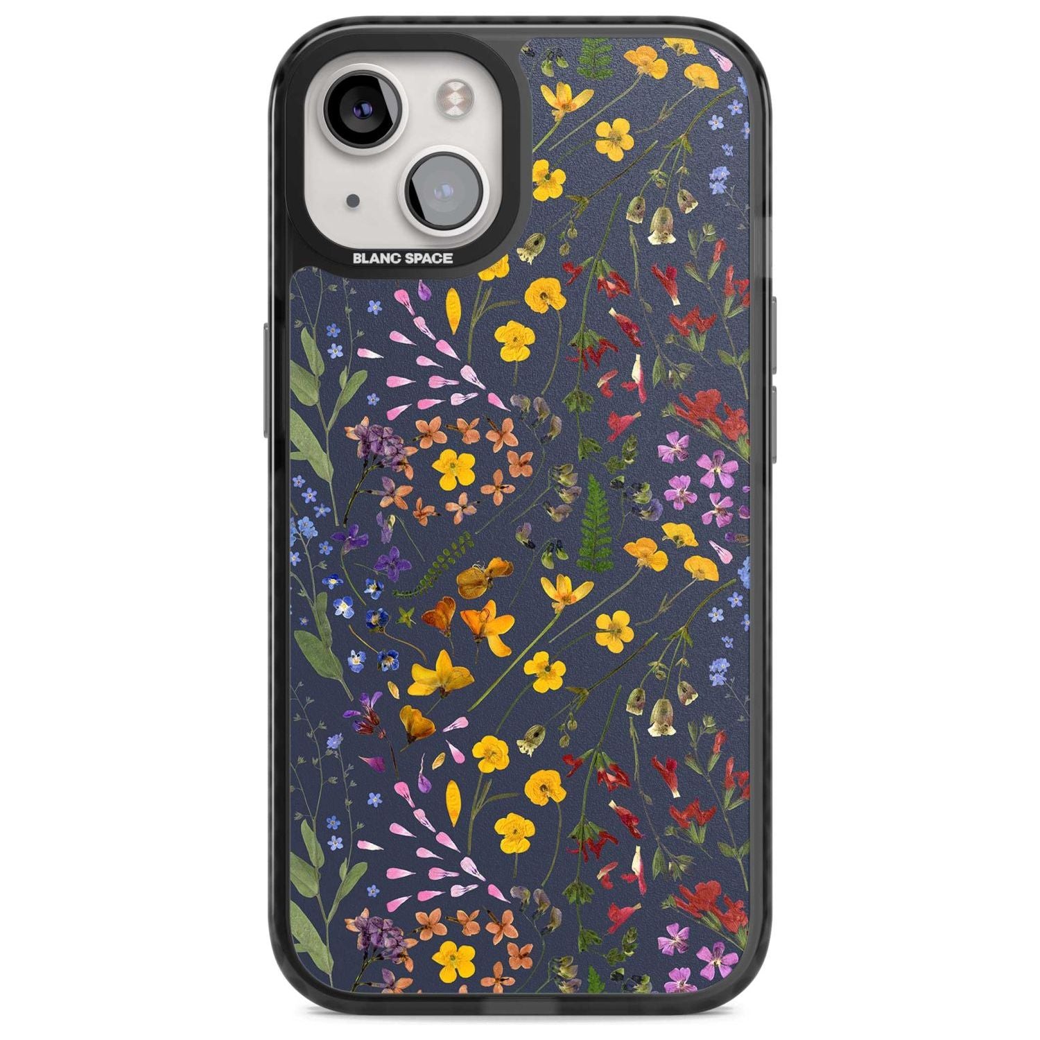 Wildflower Leaves Cluster Navy