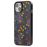 Wildflower & Leaves Cluster Design - Navy