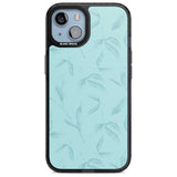 Blue Leaves Vintage Botanical Phone Case iPhone 15 Plus / Magsafe Black Impact Case,iPhone 15 / Magsafe Black Impact Case,iPhone 14 Plus / Magsafe Black Impact Case,iPhone 14 / Magsafe Black Impact Case,iPhone 13 / Magsafe Black Impact Case Blanc Space