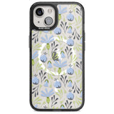 Blue Flora Transparent Floral Phone Case iPhone 15 Plus / Magsafe Black Impact Case,iPhone 15 / Magsafe Black Impact Case,iPhone 14 Plus / Magsafe Black Impact Case,iPhone 14 / Magsafe Black Impact Case,iPhone 13 / Magsafe Black Impact Case Blanc Space