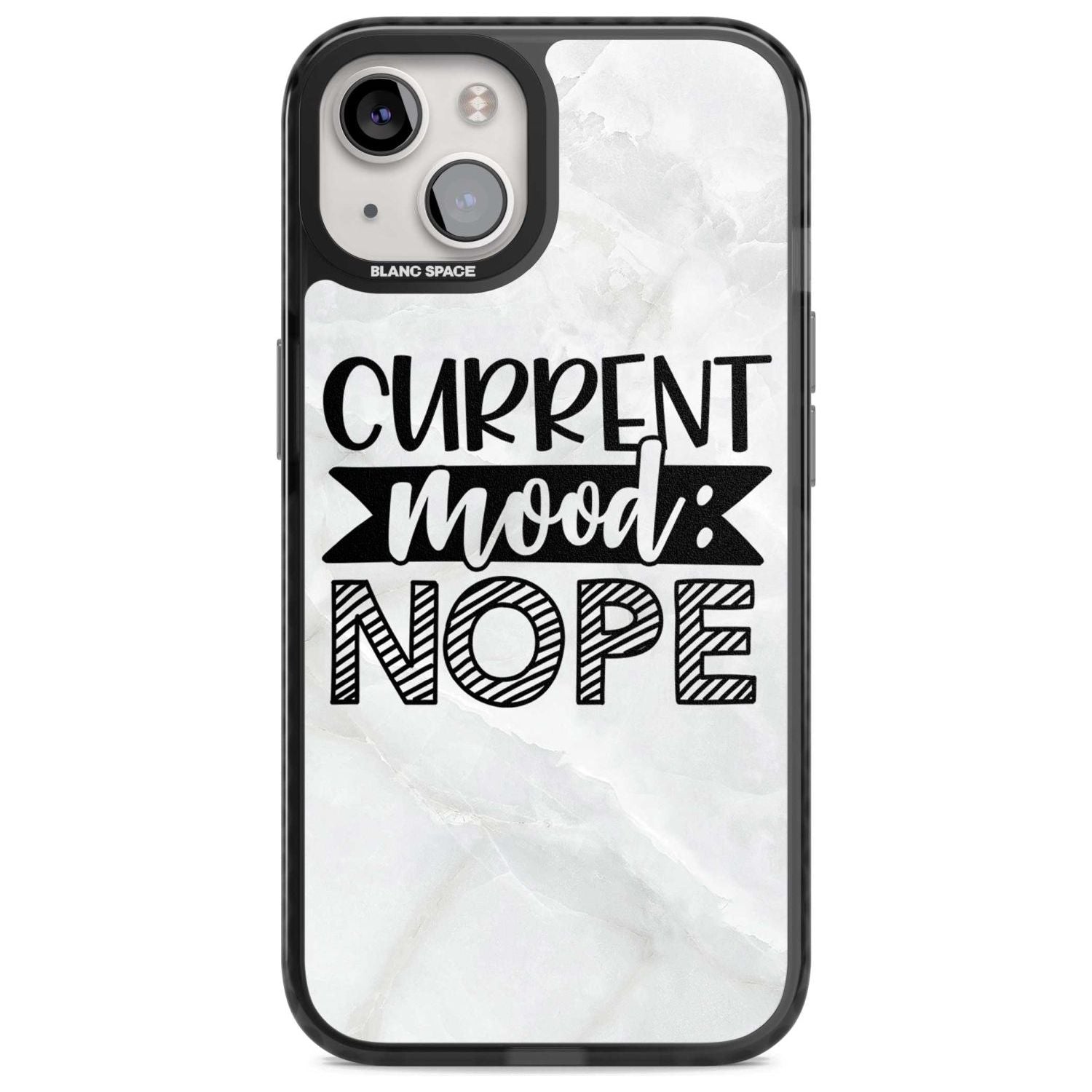 Current Mood NOPE Phone Case iPhone 15 / Magsafe Black Impact Case,iPhone 15 Plus / Magsafe Black Impact Case,iPhone 13 / Magsafe Black Impact Case,iPhone 14 / Magsafe Black Impact Case,iPhone 14 Plus / Magsafe Black Impact Case Blanc Space