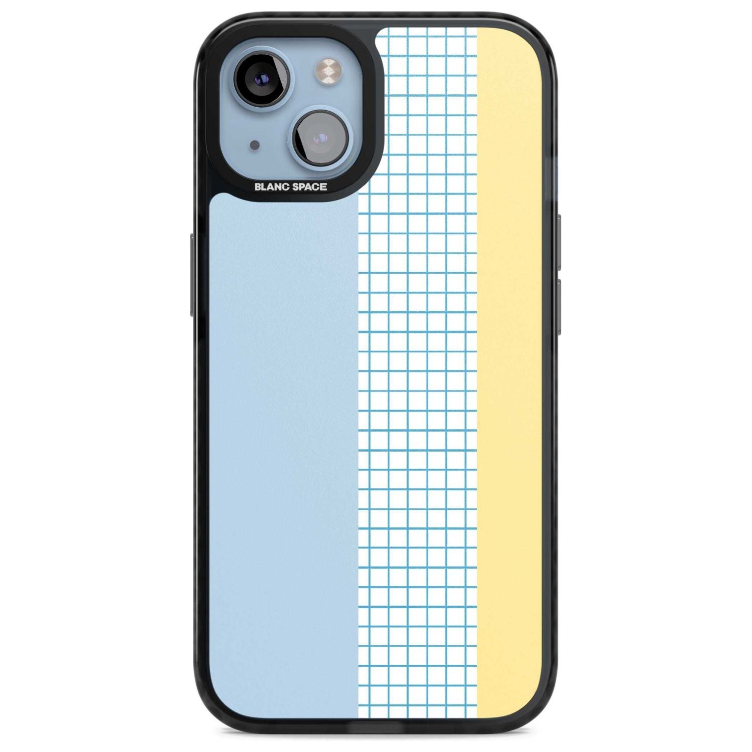 Abstract Grid Blue & Yellow Phone Case iPhone 15 Plus / Magsafe Black Impact Case,iPhone 15 / Magsafe Black Impact Case,iPhone 14 Plus / Magsafe Black Impact Case,iPhone 14 / Magsafe Black Impact Case,iPhone 13 / Magsafe Black Impact Case Blanc Space