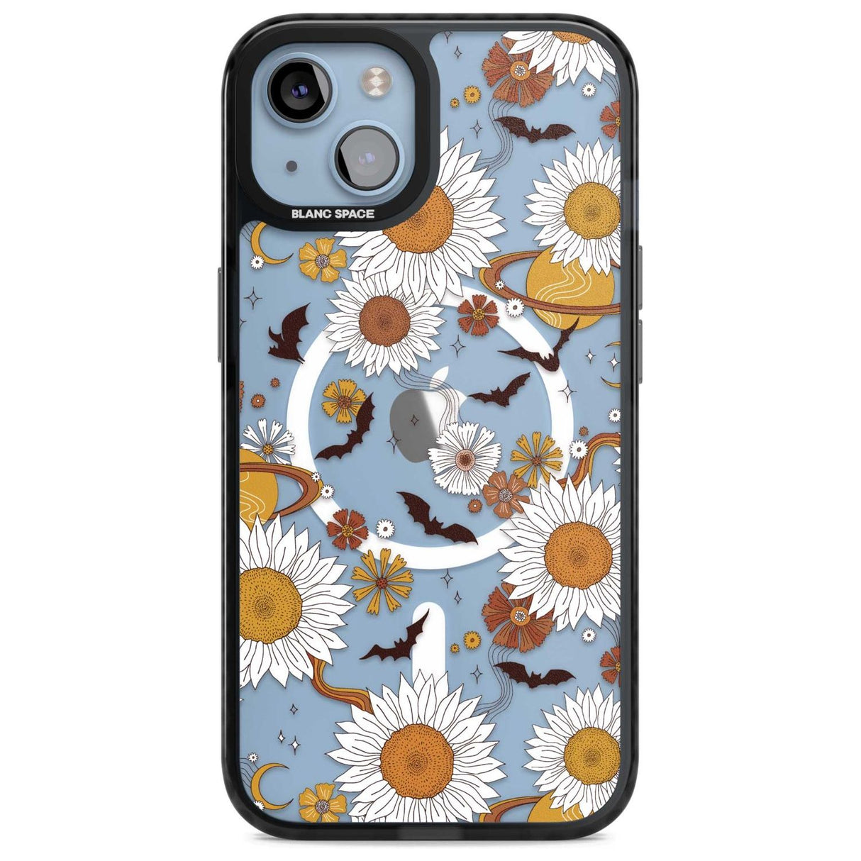 Halloween Bats and Planets Phone Case iPhone 15 Plus / Magsafe Black Impact Case,iPhone 15 / Magsafe Black Impact Case,iPhone 14 Plus / Magsafe Black Impact Case,iPhone 14 / Magsafe Black Impact Case,iPhone 13 / Magsafe Black Impact Case Blanc Space