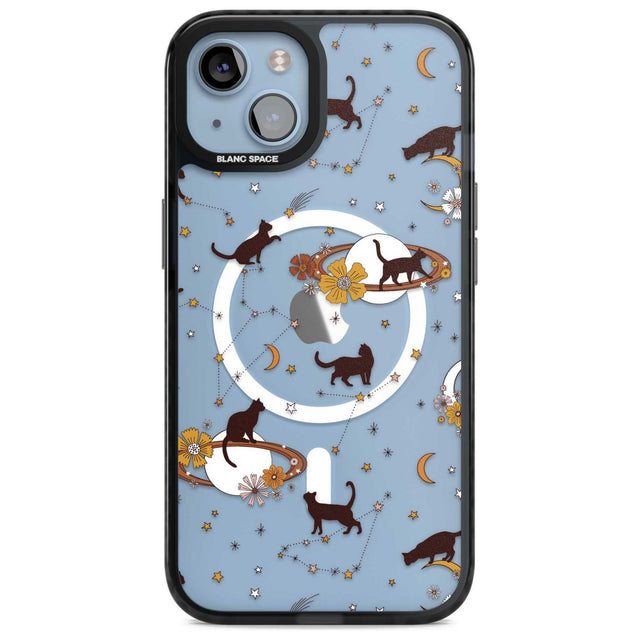 Halloween Cats and Astrology Phone Case iPhone 15 Plus / Magsafe Black Impact Case,iPhone 15 / Magsafe Black Impact Case,iPhone 14 Plus / Magsafe Black Impact Case,iPhone 14 / Magsafe Black Impact Case,iPhone 13 / Magsafe Black Impact Case Blanc Space