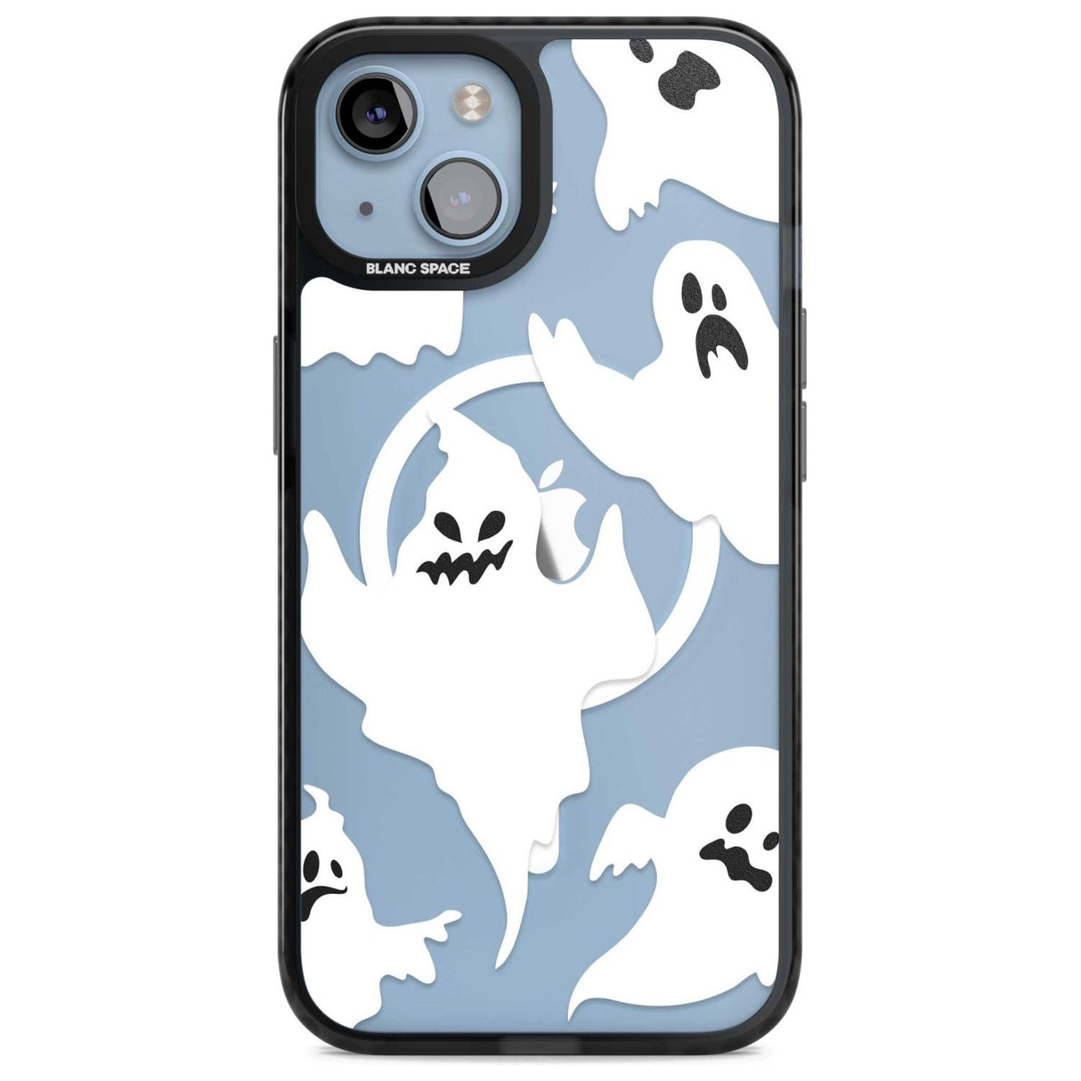 Ghost Pattern Phone Case iPhone 15 Plus / Magsafe Black Impact Case,iPhone 15 / Magsafe Black Impact Case,iPhone 14 Plus / Magsafe Black Impact Case,iPhone 14 / Magsafe Black Impact Case,iPhone 13 / Magsafe Black Impact Case Blanc Space