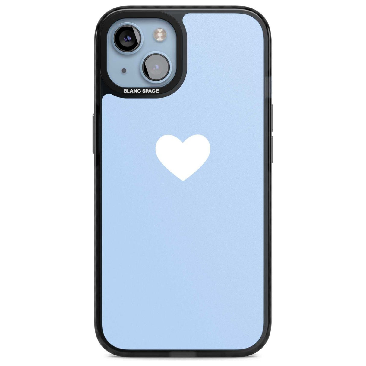 Single Heart Design: White & Baby Blue