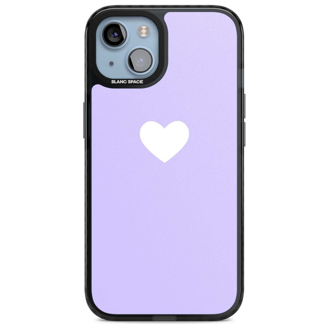 Single Heart White & Pale Purple