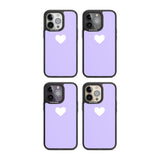 Single Heart White & Pale Purple