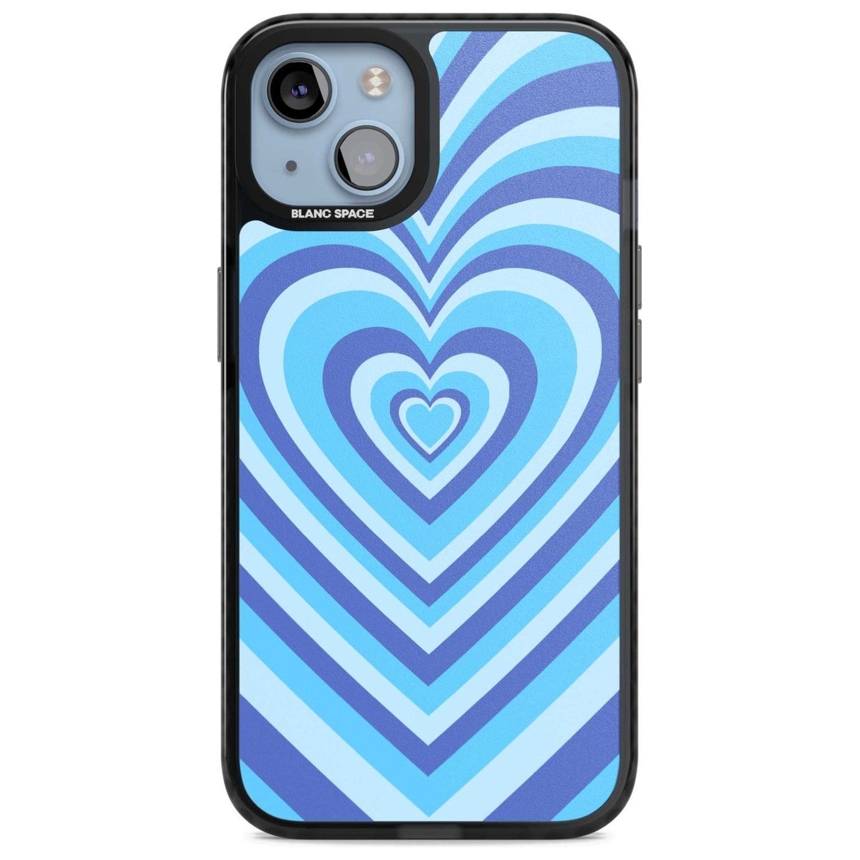 Blue Heart Illusion Phone Case iPhone 15 Plus / Magsafe Black Impact Case,iPhone 15 / Magsafe Black Impact Case,iPhone 14 Plus / Magsafe Black Impact Case,iPhone 14 / Magsafe Black Impact Case,iPhone 13 / Magsafe Black Impact Case Blanc Space