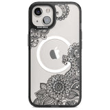 Black Henna Botanicals Phone Case iPhone 15 Plus / Magsafe Black Impact Case,iPhone 15 / Magsafe Black Impact Case,iPhone 14 Plus / Magsafe Black Impact Case,iPhone 14 / Magsafe Black Impact Case,iPhone 13 / Magsafe Black Impact Case Blanc Space