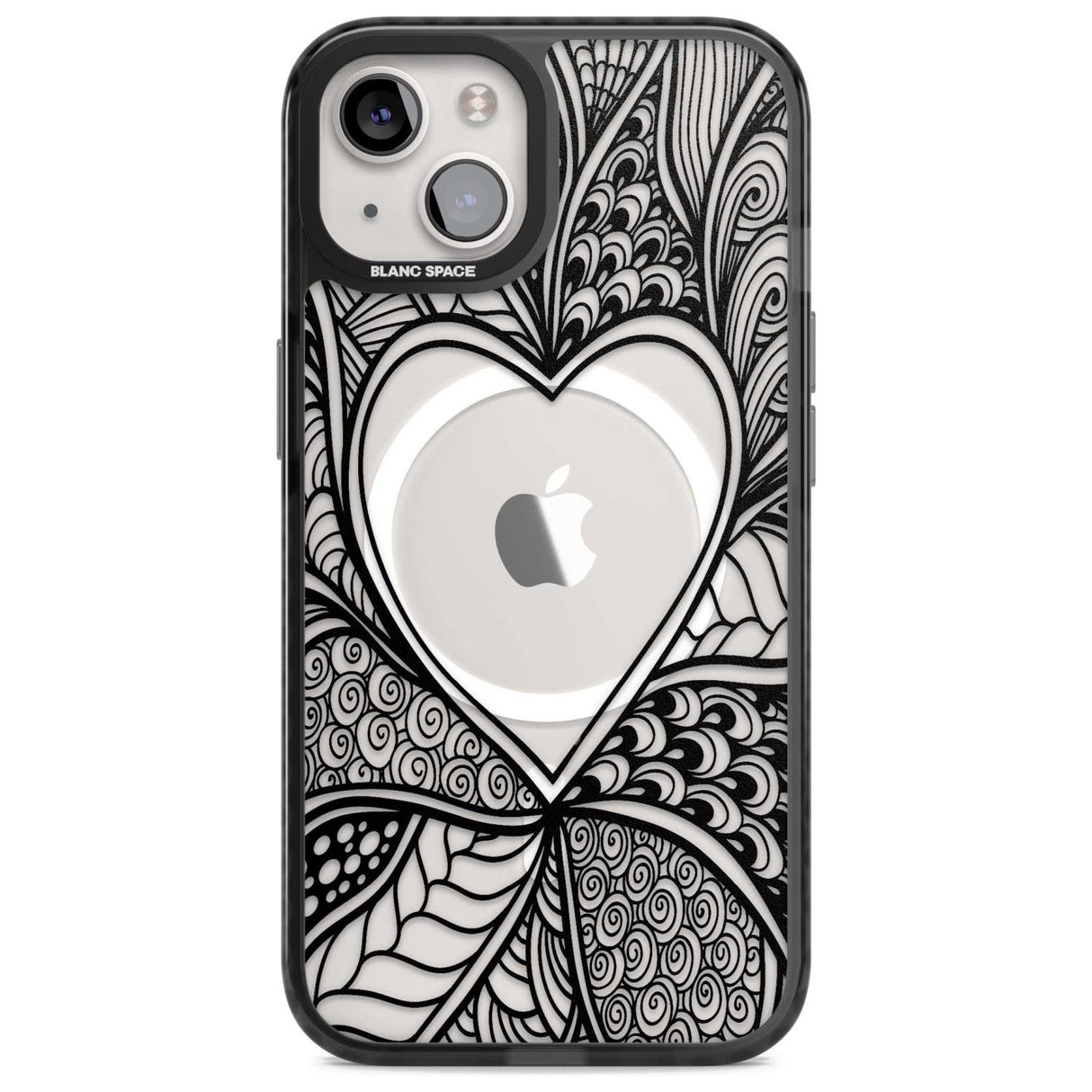 Black Henna Heart Phone Case iPhone 15 Plus / Magsafe Black Impact Case,iPhone 15 / Magsafe Black Impact Case,iPhone 14 Plus / Magsafe Black Impact Case,iPhone 14 / Magsafe Black Impact Case,iPhone 13 / Magsafe Black Impact Case Blanc Space