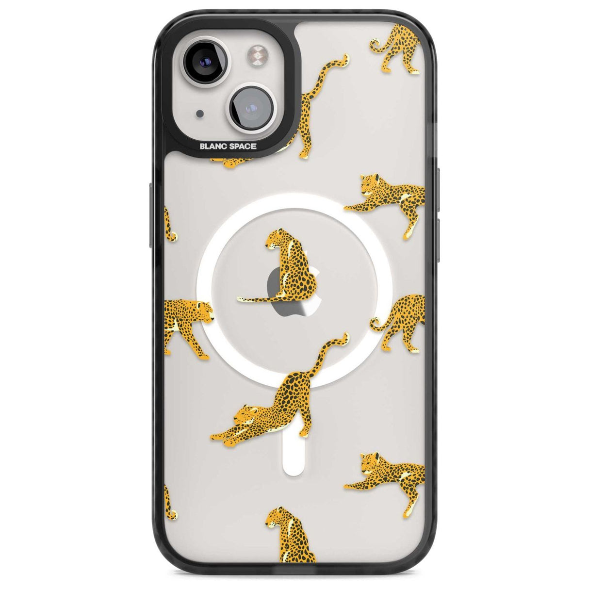 Clear Jaguar Jungle Cat Pattern Phone Case iPhone 15 Plus / Magsafe Black Impact Case,iPhone 15 / Magsafe Black Impact Case,iPhone 14 Plus / Magsafe Black Impact Case,iPhone 14 / Magsafe Black Impact Case,iPhone 13 / Magsafe Black Impact Case Blanc Space