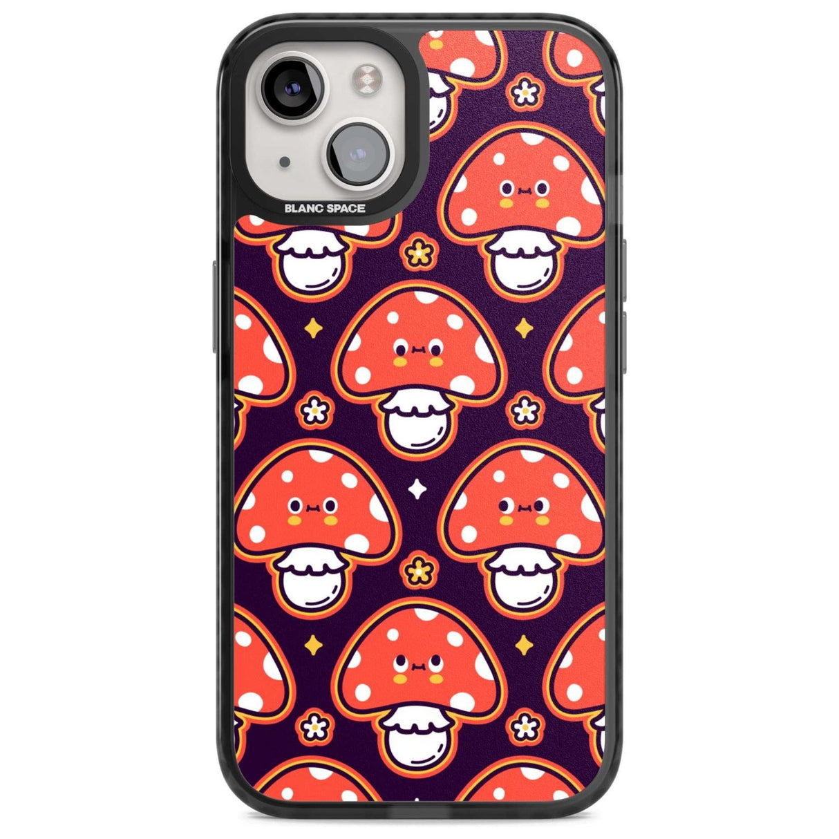 Mushroom Kawaii Pattern Phone Case iPhone 15 Plus / Magsafe Black Impact Case,iPhone 15 / Magsafe Black Impact Case,iPhone 14 Plus / Magsafe Black Impact Case,iPhone 14 / Magsafe Black Impact Case,iPhone 13 / Magsafe Black Impact Case Blanc Space