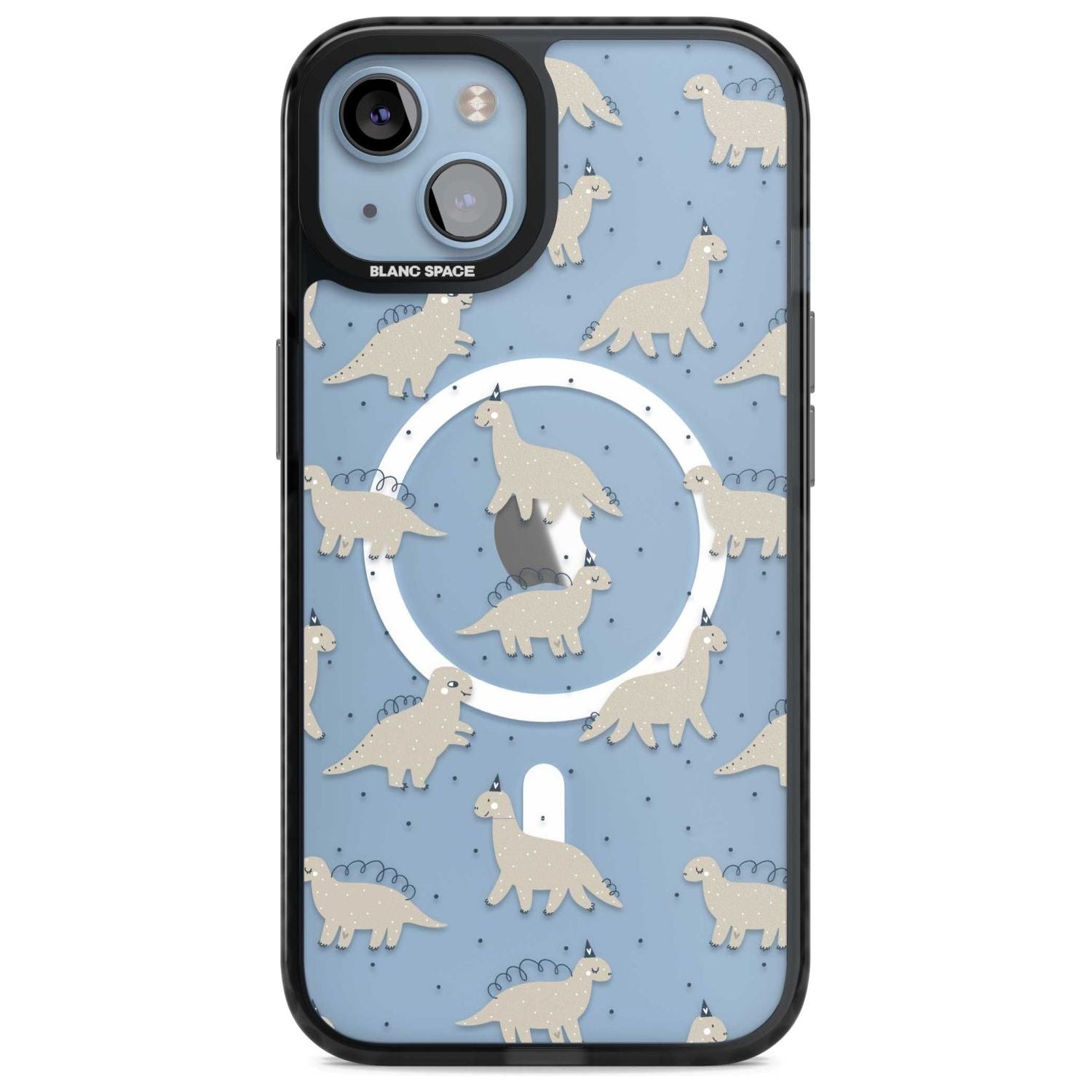 Adorable Dinosaurs Pattern (Clear) Phone Case iPhone 15 Plus / Magsafe Black Impact Case,iPhone 15 / Magsafe Black Impact Case,iPhone 14 Plus / Magsafe Black Impact Case,iPhone 14 / Magsafe Black Impact Case,iPhone 13 / Magsafe Black Impact Case Blanc Space